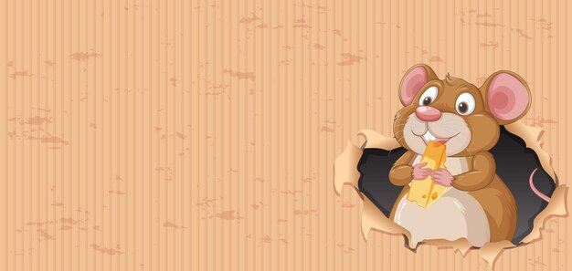 El ratón alegre con la ilustración del queso