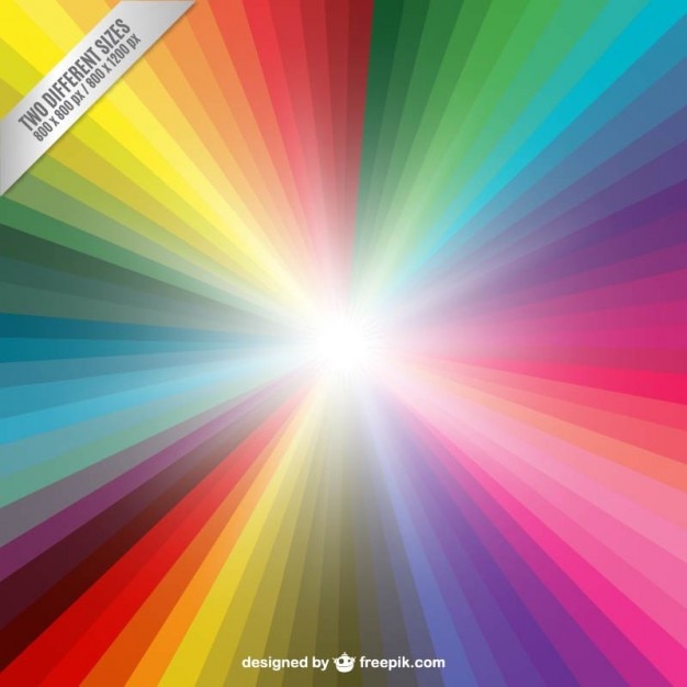Vector gratuito rayo de sol de fondo colorido
