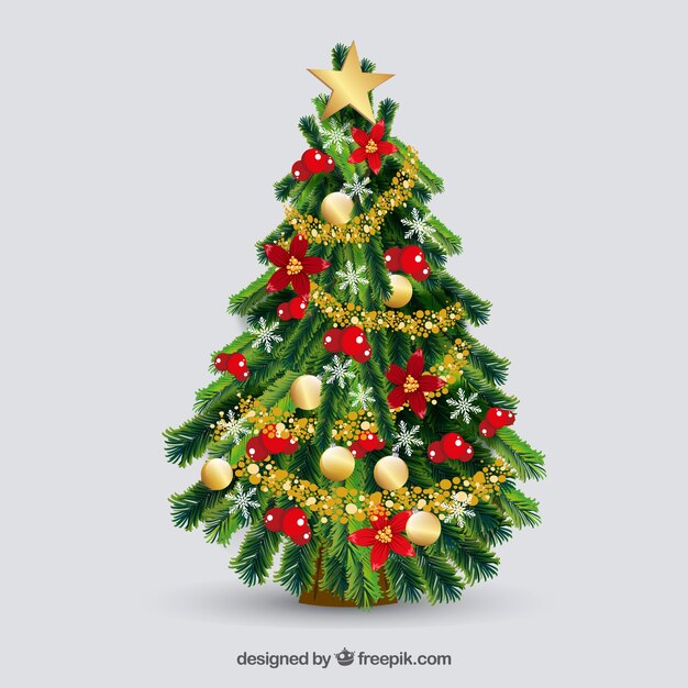 Árbol navideño hermoso