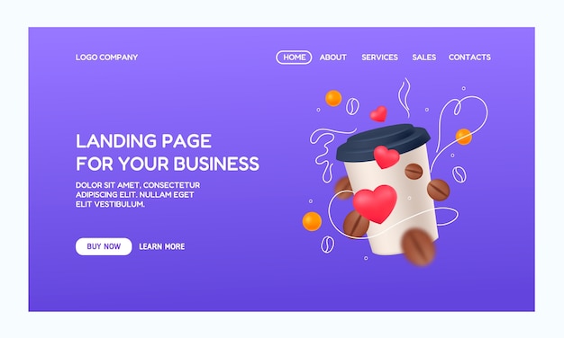 Realismo y landing page dibujada a mano.