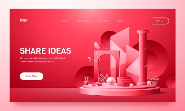 Vector gratuito realismo y landing page dibujada a mano.