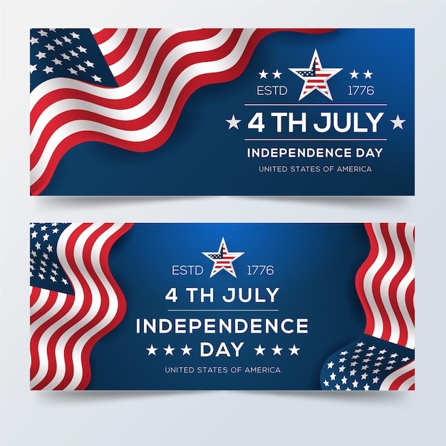 Realista 4 de julio - pancartas del día de la independencia