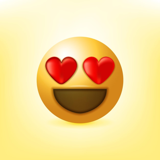 Vector gratuito realista social media emoji emoticon vector ilustración