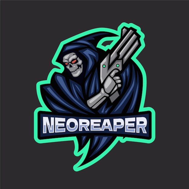 Reaper de estilo futurista con logo de arma