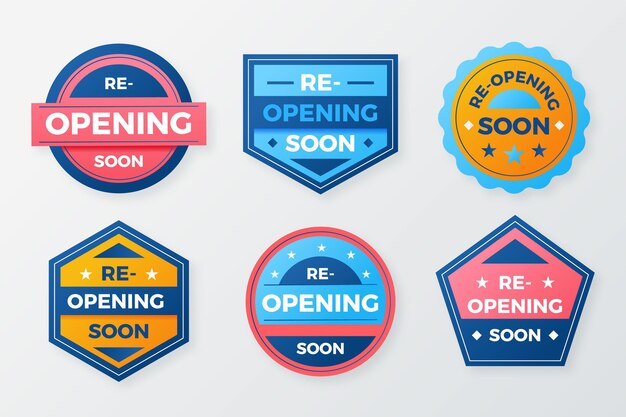 Reapertura pronto diseño de colección de insignias
