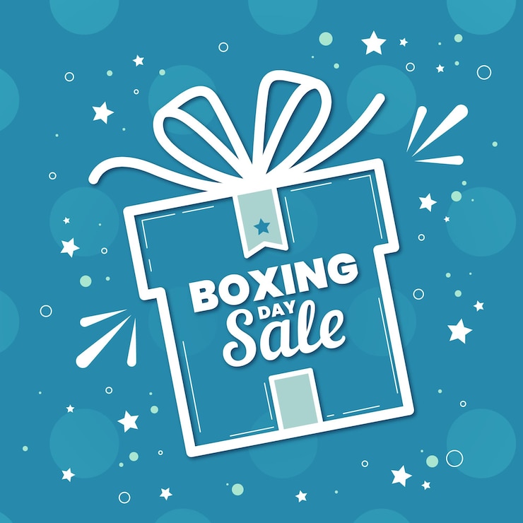 Vector gratuito rebajas del día del boxeo de diseño plano