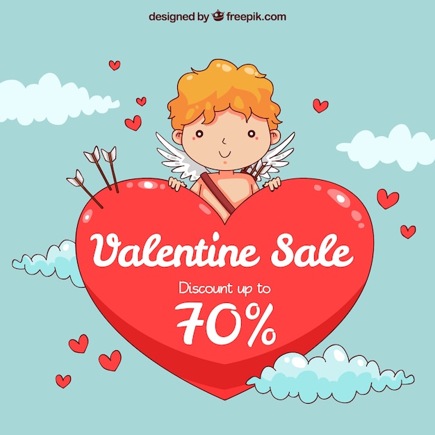 Vector gratuito rebajas de san valentín