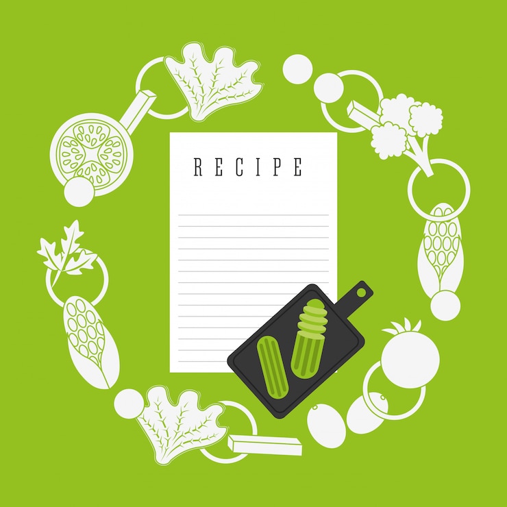 Vector gratuito receta de cocina