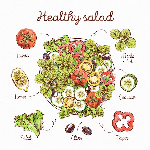 Receta para una ensalada verde saludable
