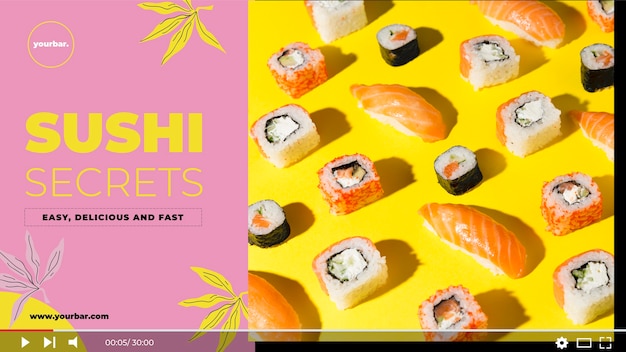 Recetas dibujadas a mano en miniatura de youtube
