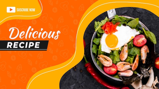Recetas dibujadas a mano en miniatura de youtube