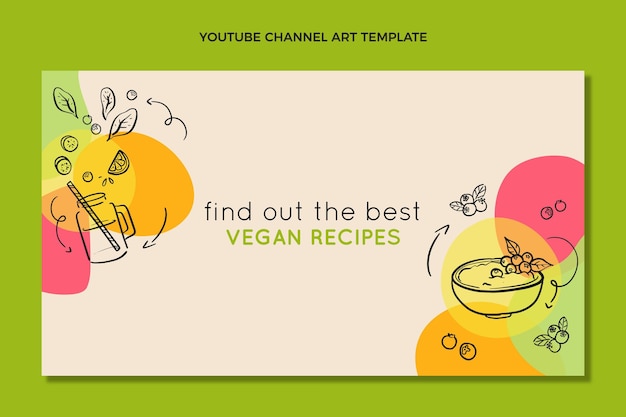 Recetas veganas dibujadas a mano canal de youtube art