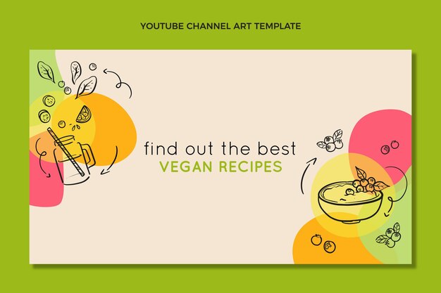 Recetas veganas dibujadas a mano canal de youtube art