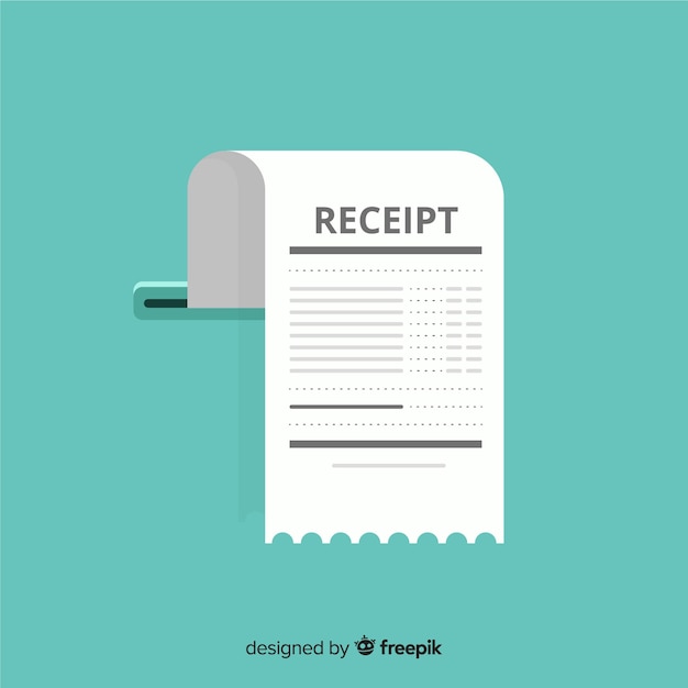 Recibo en diseño flat