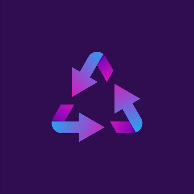 Reciclar el logotipo del icono colorido y degradado