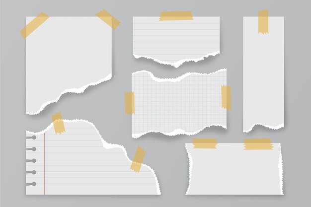 Recolección de papel rasgado con cinta