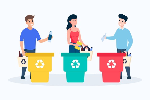Recolección de personas recicladas