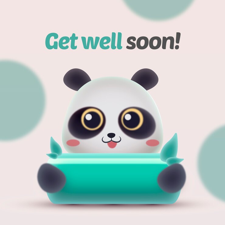 Vector gratuito recupera pronto con un personaje lindo