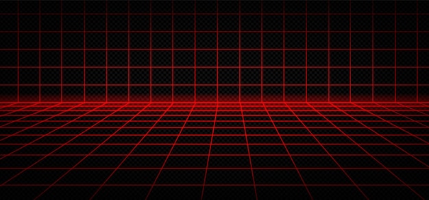 Vector gratuito red laser grid cyber newretrowave fondo 3d