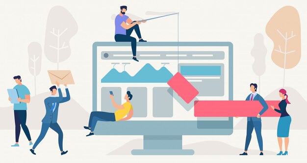 Red social y concepto de vector de trabajo en equipo.