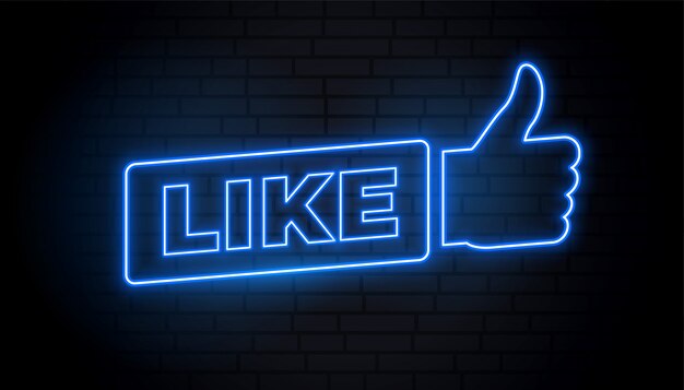 Las redes sociales como signo en estilo neón.