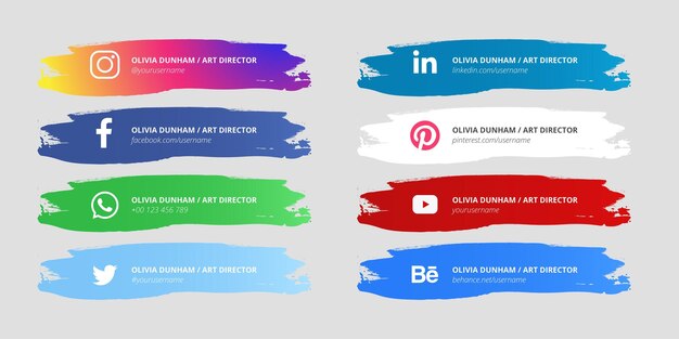 Redes sociales tercera colección inferior