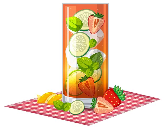 Refrescante bebida de frutas de verano