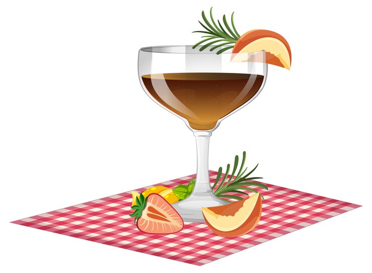 Vector gratuito un refrescante cóctel con frutas