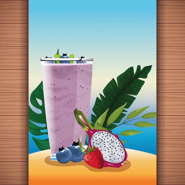Refresco de verano en zumo de frutas.