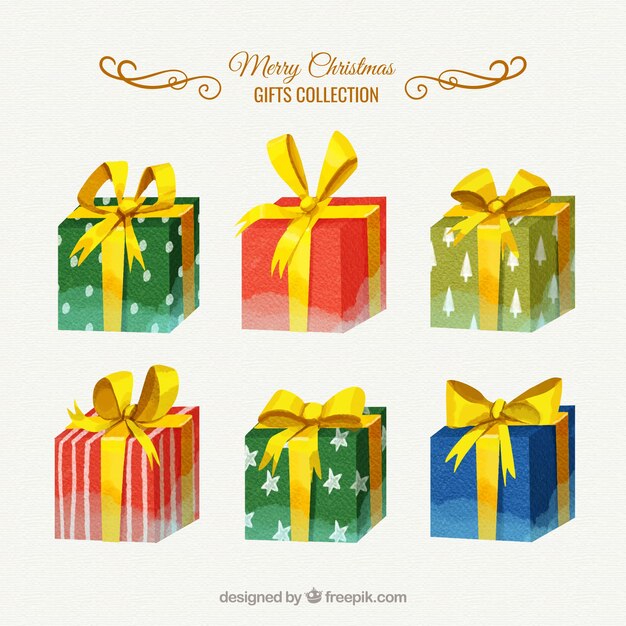 Regalos de navidad en diseño realista