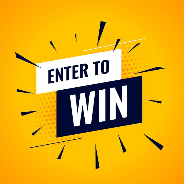 Regístrate ahora para jugar y ganar el sorteo de la suerte diseño de fondo amarillo