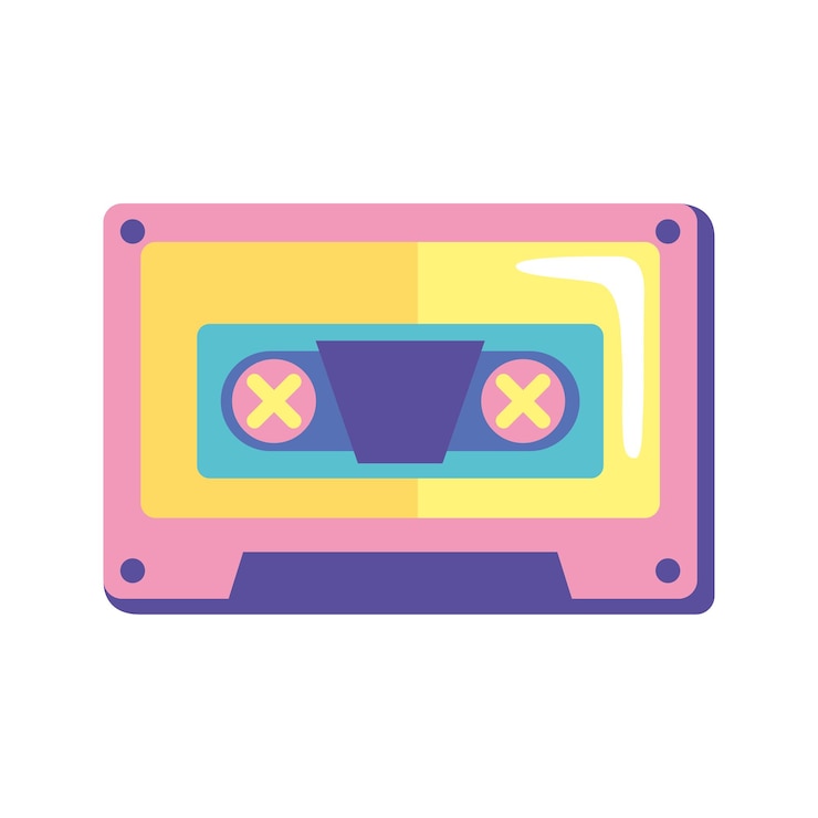 Vector gratuito registro de casete retro