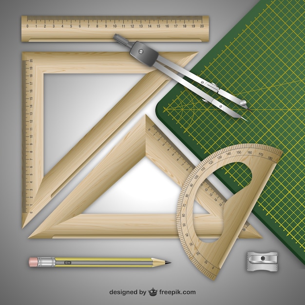 Vector gratuito reglas de madera