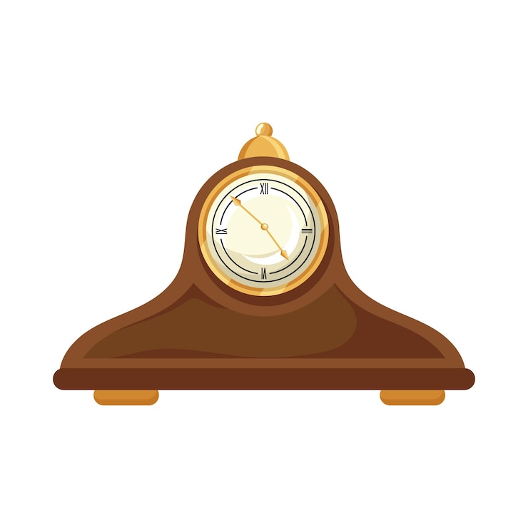 Vector gratuito reloj dorado y campana