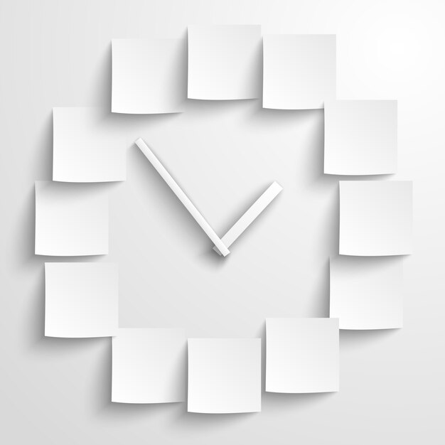 Reloj de papel abstracto