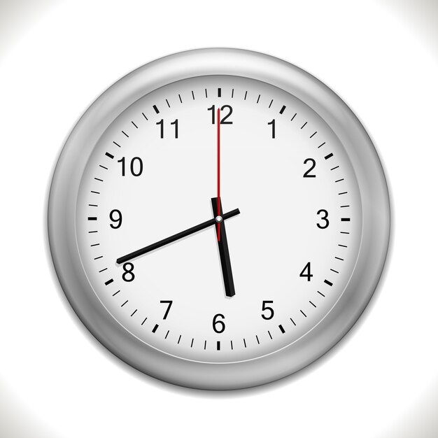 Reloj de pared aislado
