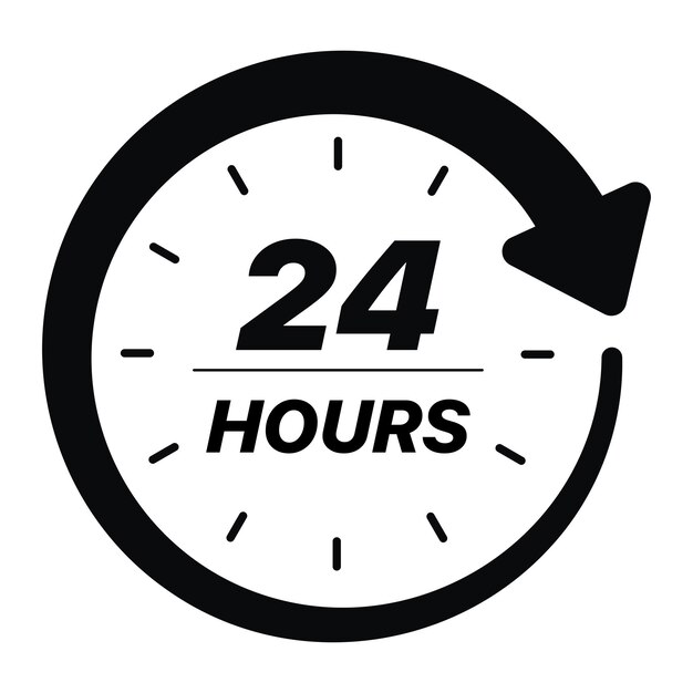 Reloj temporizador de 24 horas negro