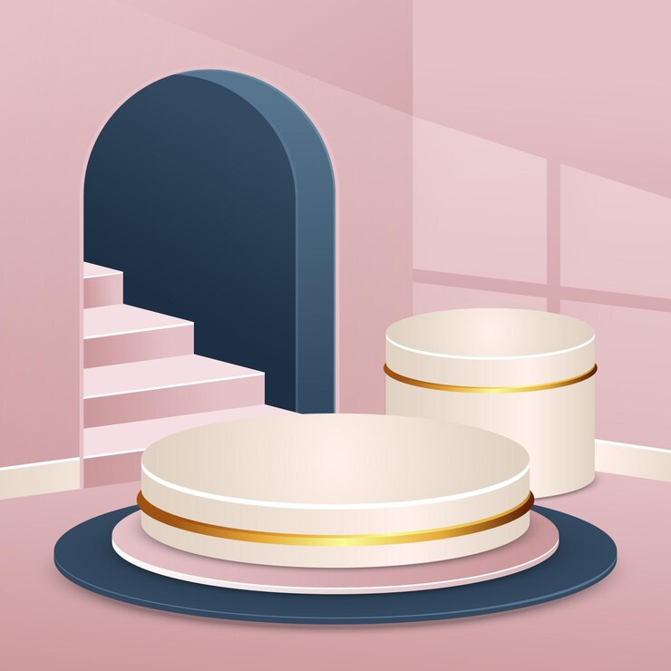 Vector gratuito representación 3d del hermoso diseño del podio