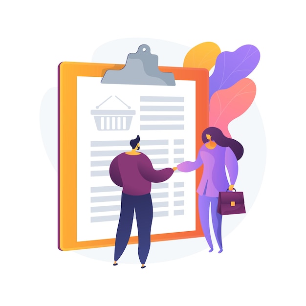 Representante de ventas concepto abstracto ilustración vectorial. Agente de ventas B2B, telemarketing, representante comercial, marketing directo, rol de desarrollo empresarial, metáfora abstracta de puesto de trabajo.