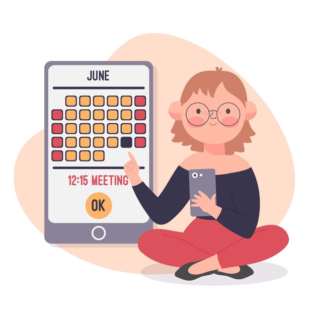 Reserva de cita con persona y calendario