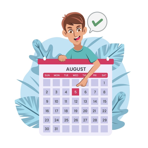 Vector gratuito reserva de citas con calendario