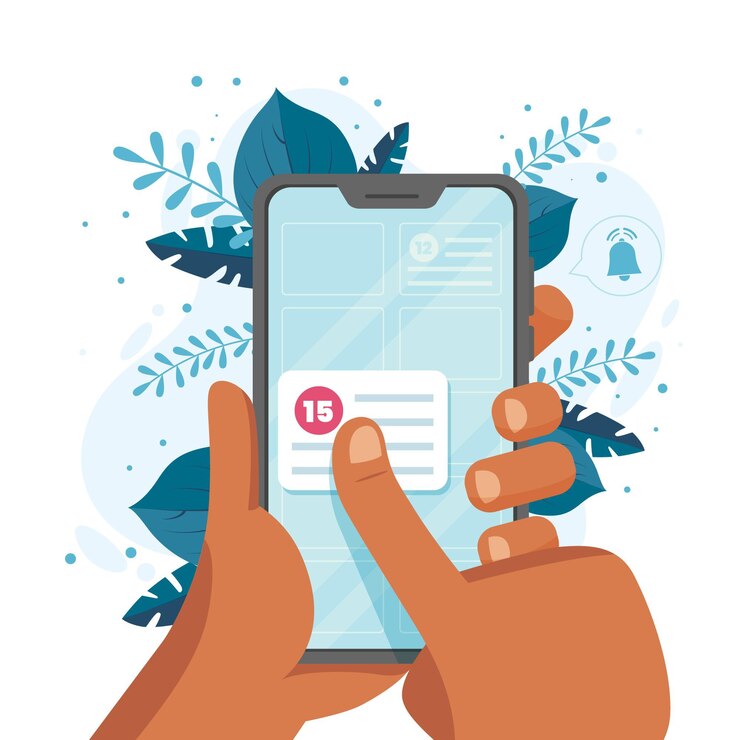 Vector gratuito reserva de citas con teléfono inteligente