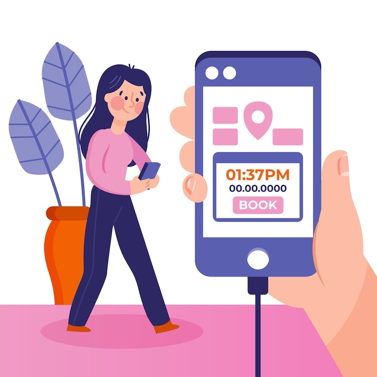 Vector gratuito reserva de eventos configurando alarmas y recordatorios