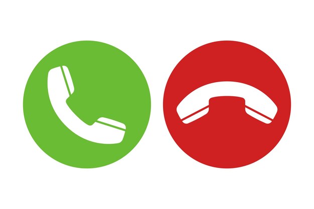 Responda y cuelgue los círculos telefónicos