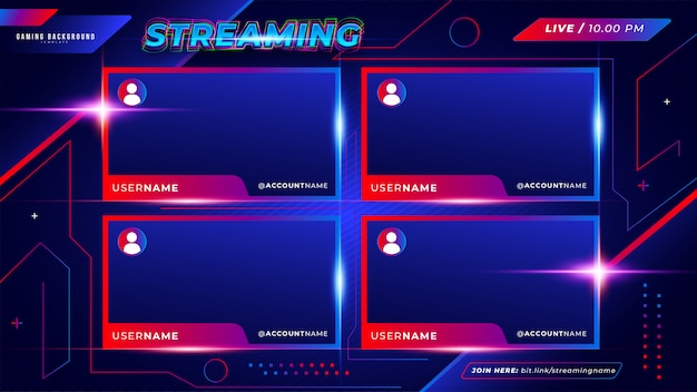 Resumen Antecedentes de juego futurista para transmisión múltiple en vivo