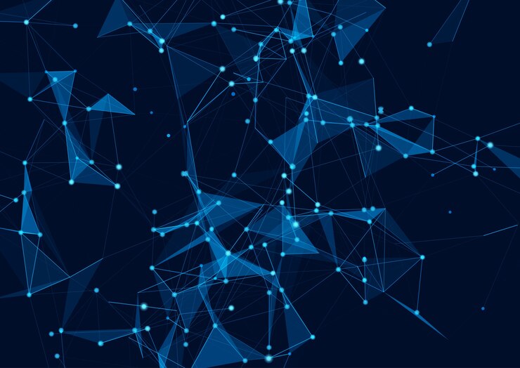 Vector gratuito resumen con un diseño de comunicaciones de red de baja poli