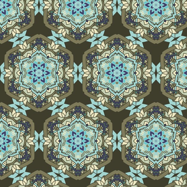 Resumen con un diseño de patrón de estilo étnico detallado decorativo