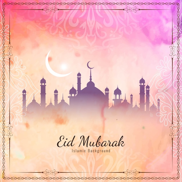 Vector gratuito resumen eid mubarak islámico elegante