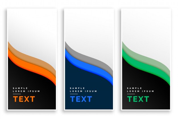 Resumen elegante negocio banners verticales de estilo