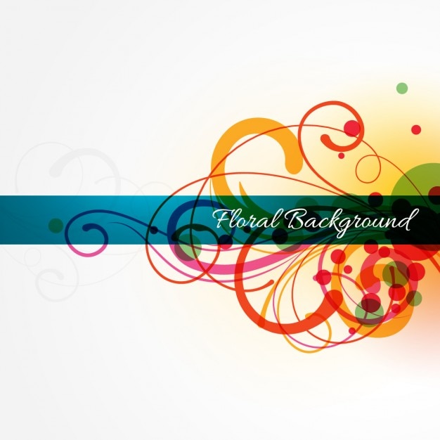Resumen floral fondo colorido